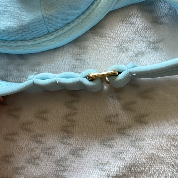 Xhilaration Shirred Underwire Bikini Top- Light Blue M - Picture 5 of 7